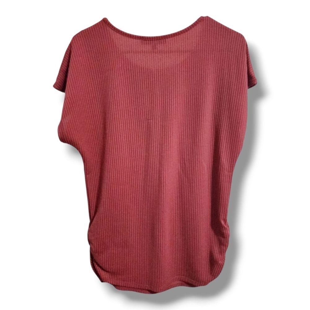 Women's Ribbed Pink Top - Picture 2 of 3